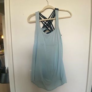 Lululemon- Open-back tank top, Blue (size: 6)